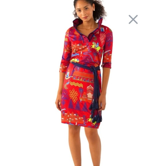 🌸 Gretchen Scott Ruff Neck Dress - Picture 4 of 10